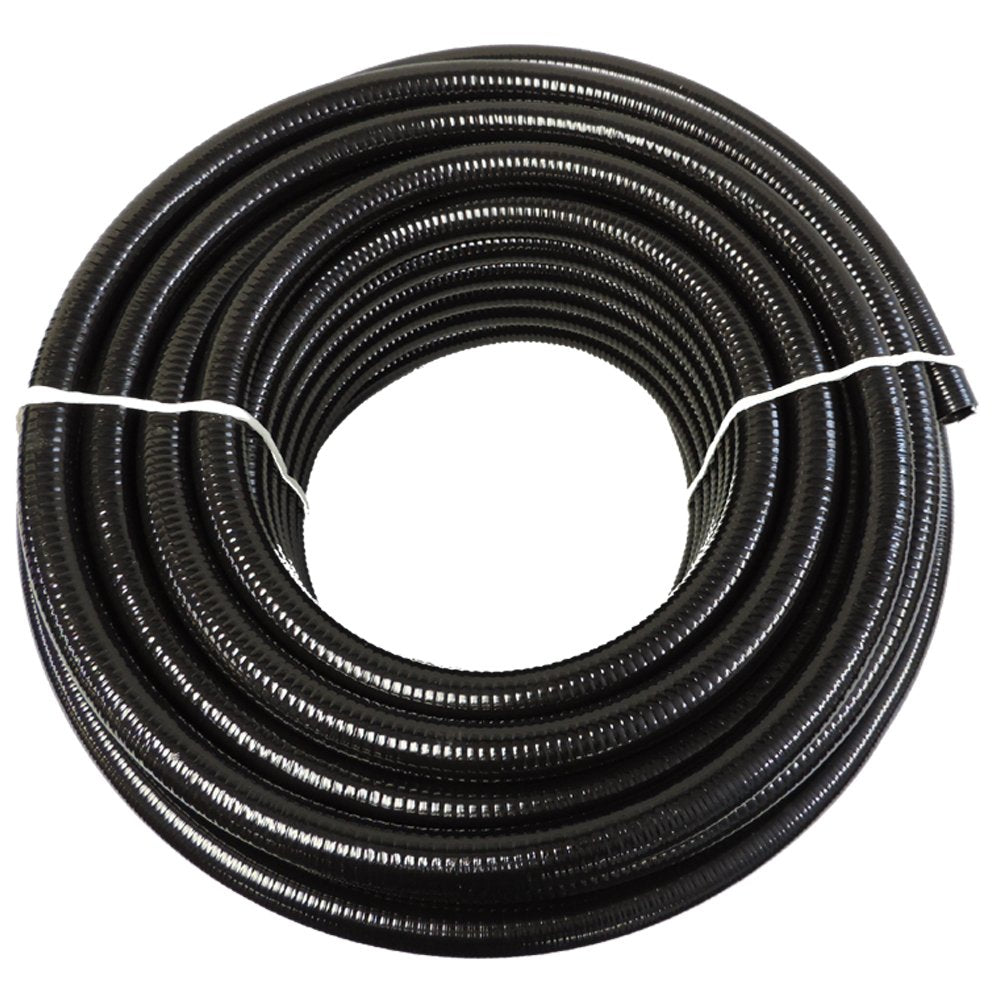 100 Feet x 3/4 Inch Black Flexible PVC Pipe, Hose and Tubing V84276