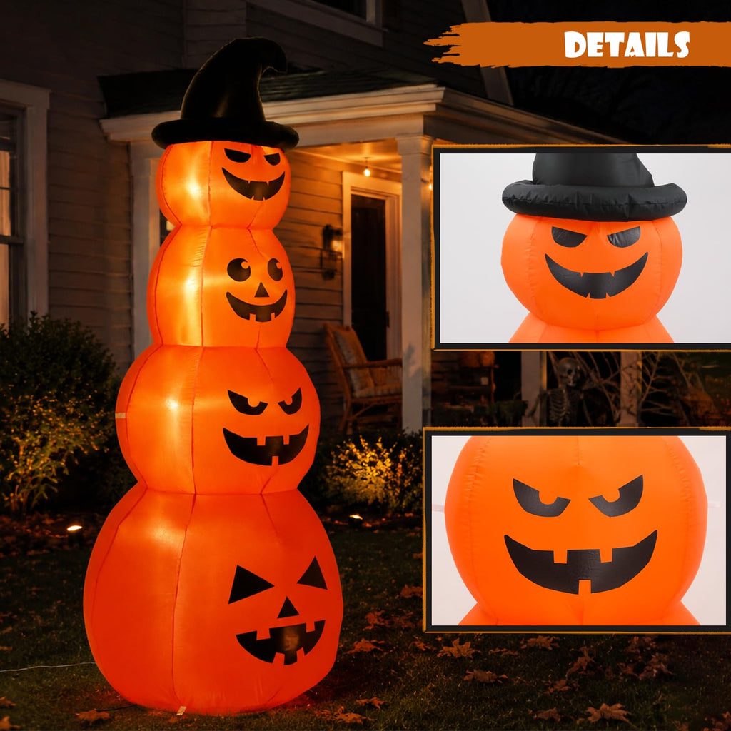 8FT Inflatable Stacked Pumpkins R39921