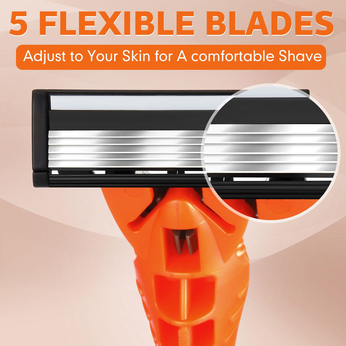 28 Pcs Mens Razors Set 5 Blade Refillable Shaving Kit A871