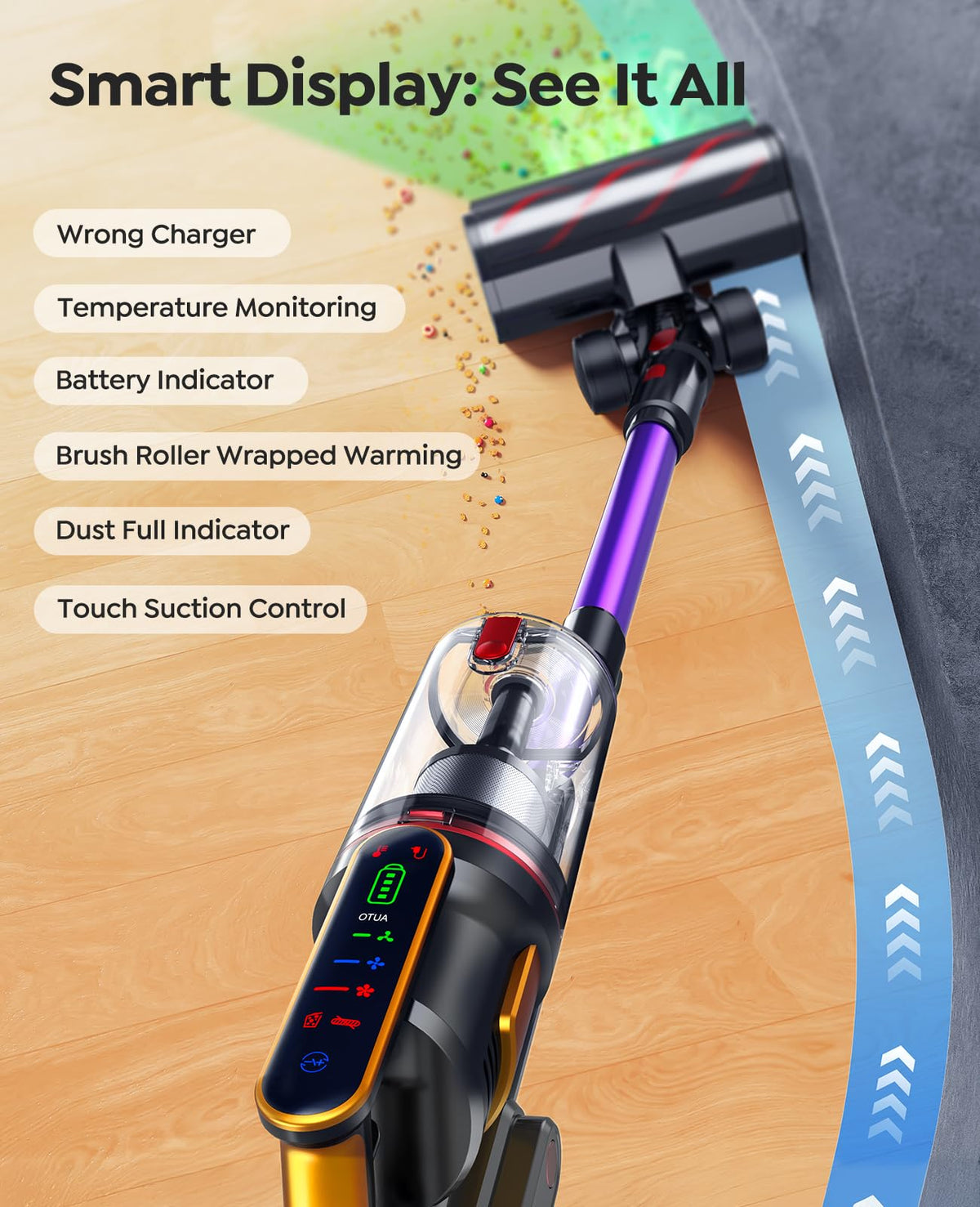 Cordless Stick Vacuum Cleaner 55KPa 650W F497
