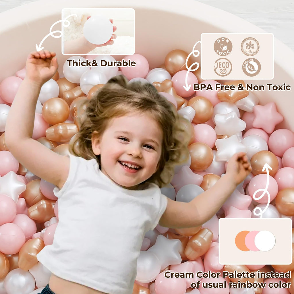 50 100 200 Count Star Ball Pit Balls Non-Toxic Plastic U62990