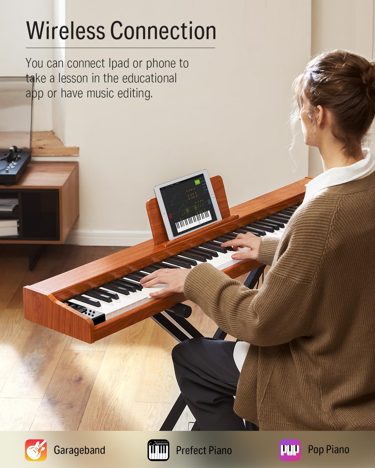 88 Keys Digital Piano with Stand and Sustain Pedal G21048