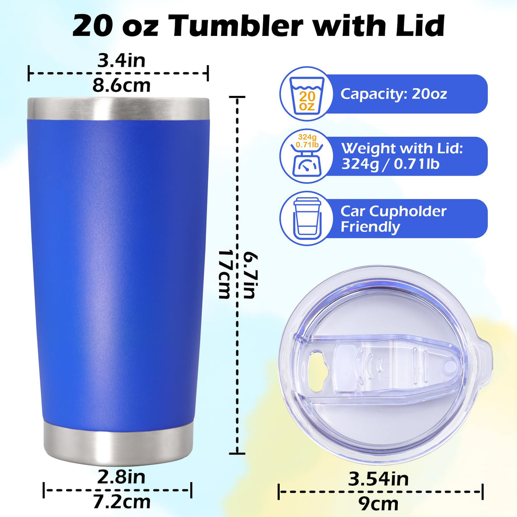 20oz Insulated Tumbler with Lid Dark Blue N8405