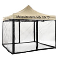10x10 Black Replacement Mosquito Netting Sidewall Screen with Zipper K10216