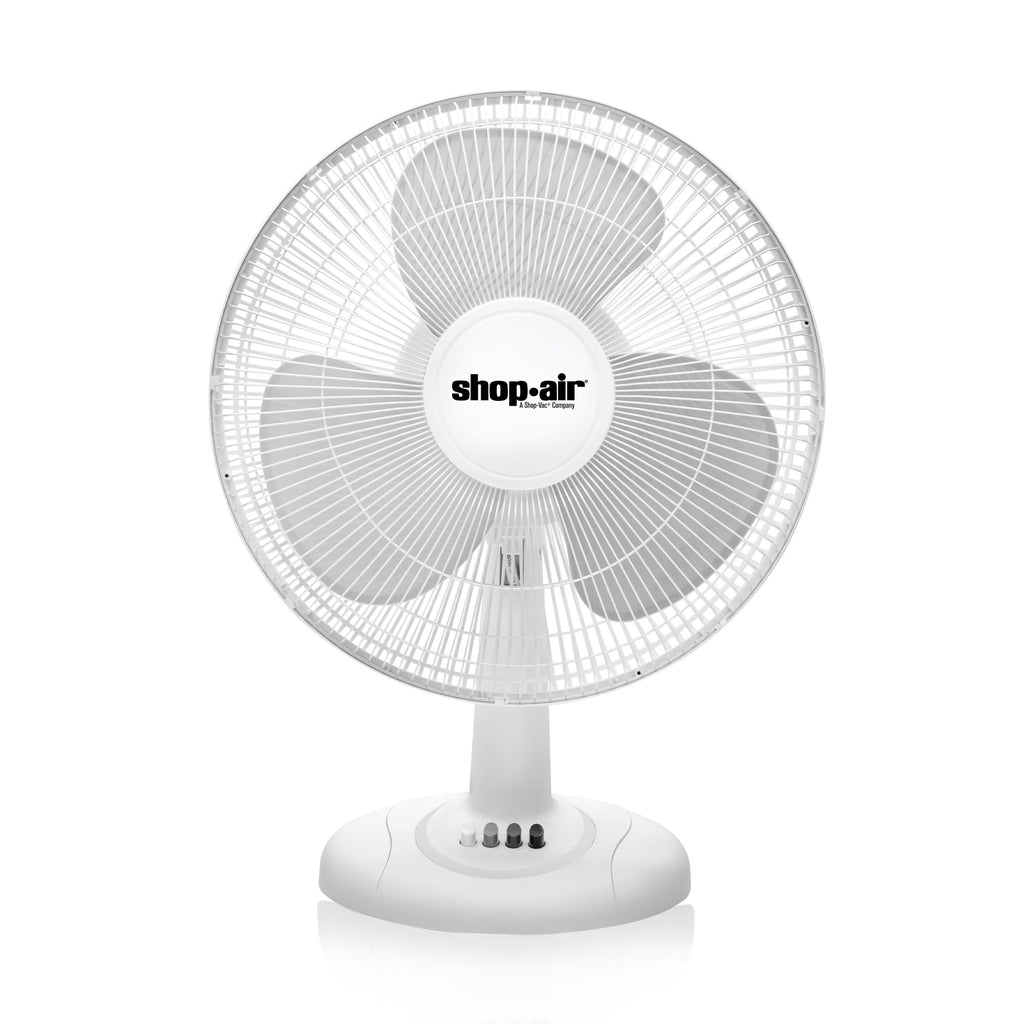 16" Oscillating Table Fan, 3 Speeds, White Y893
