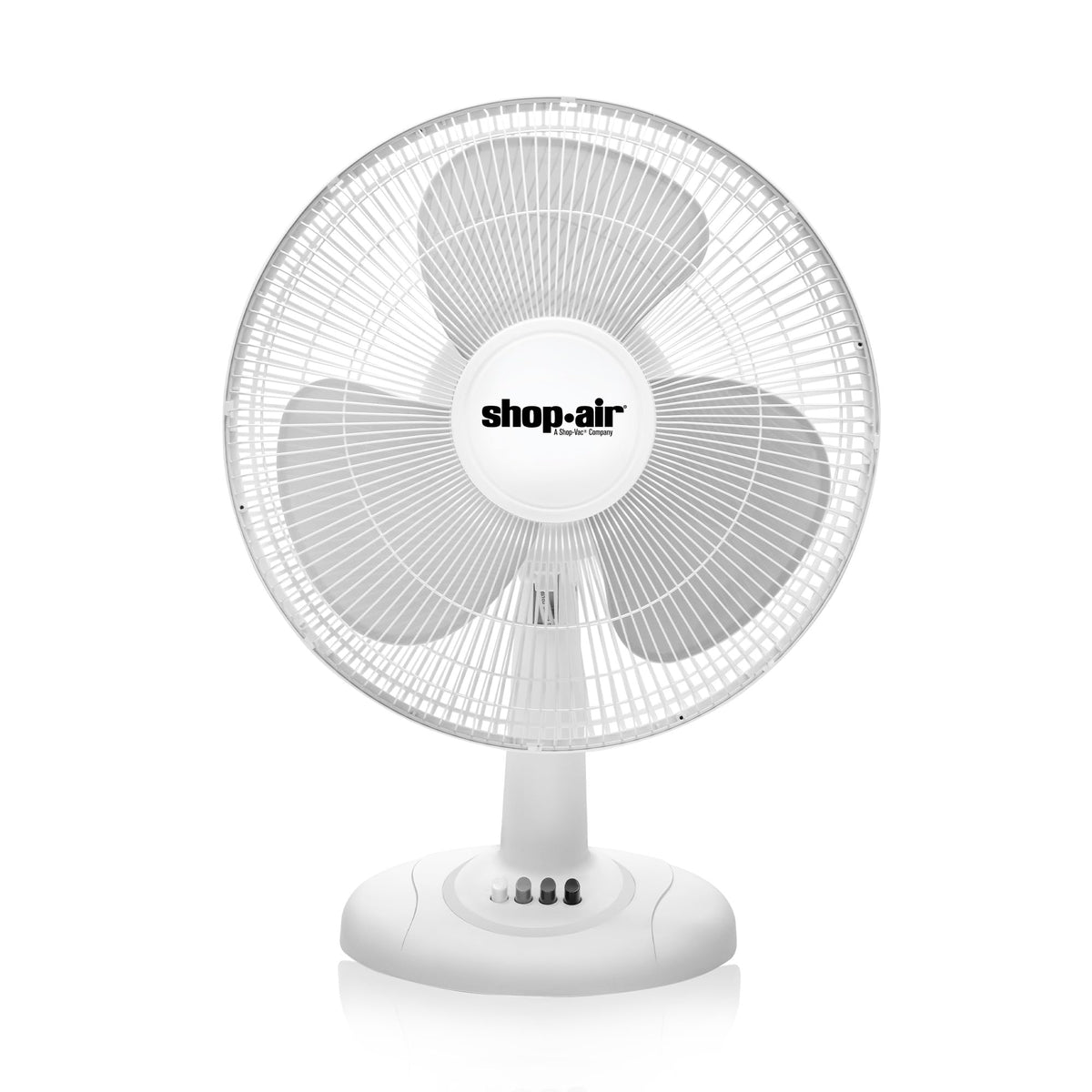 16" Oscillating Table Fan, 3 Speeds, White Y893