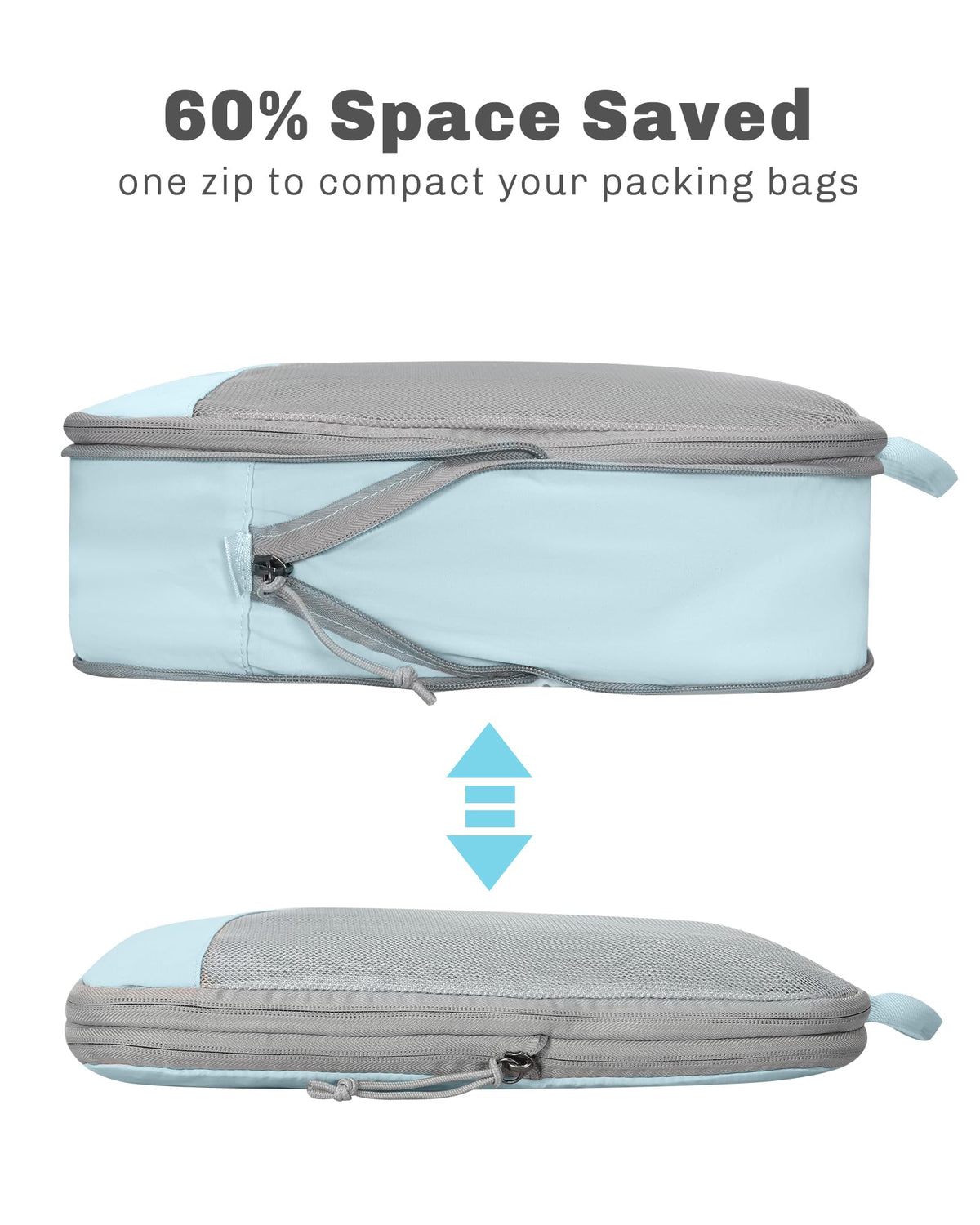 Rolling Backpack with Wheels 43L with Packing Cubes Set 6PC J485010