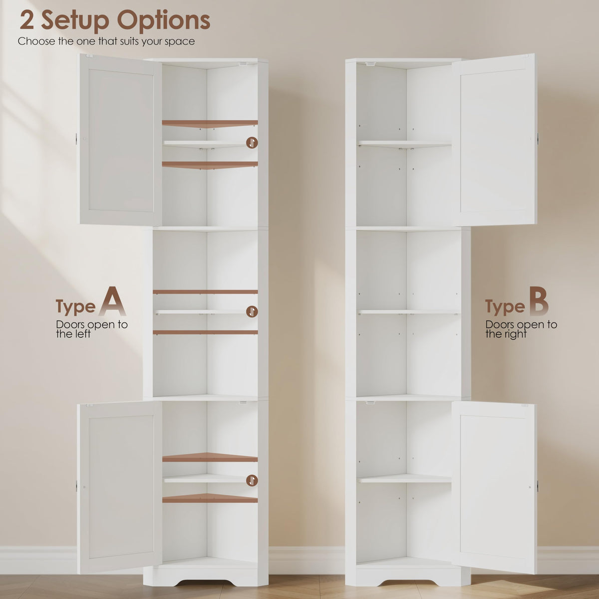 6-Tier Corner Storage Cabinet X89293