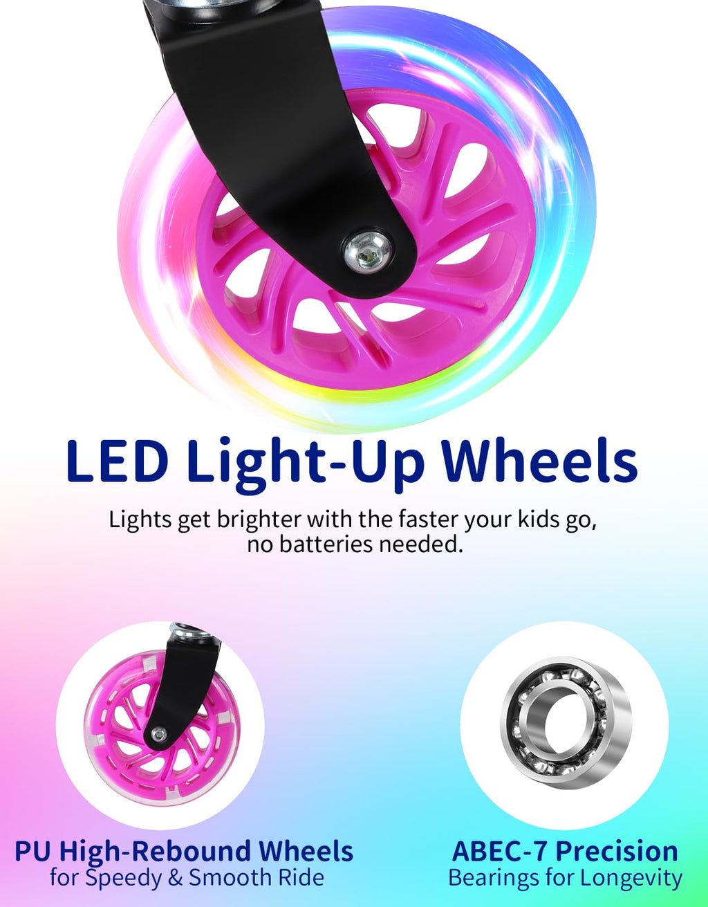 2 Wheel Folding Kick Scooter with Light Up Wheels E299