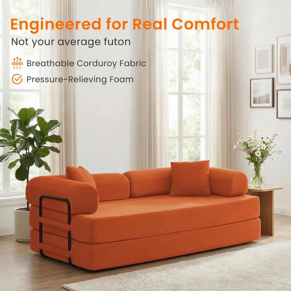 4-in-1 King Convertible Floor Sofa Bed L714