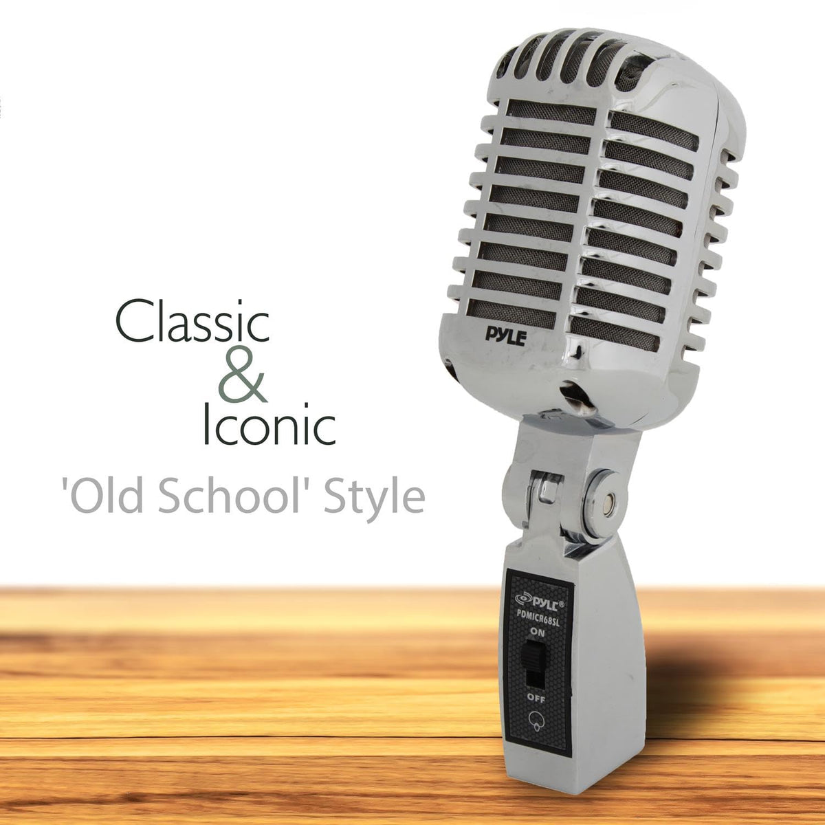 Silver Retro Dynamic Vocal Microphone L80276