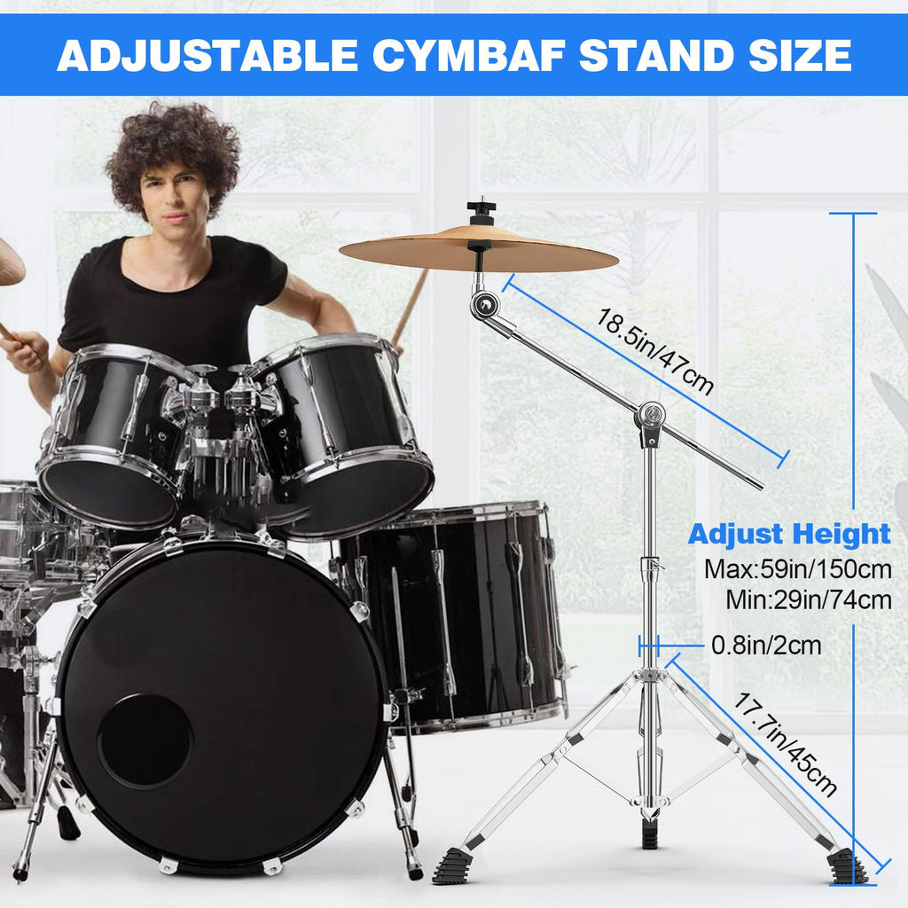 Adjustable Boom Cymbal Stand with Double Braced Legs Y956501