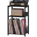 Black 3 Tier End Table with Storage Shelf J7237