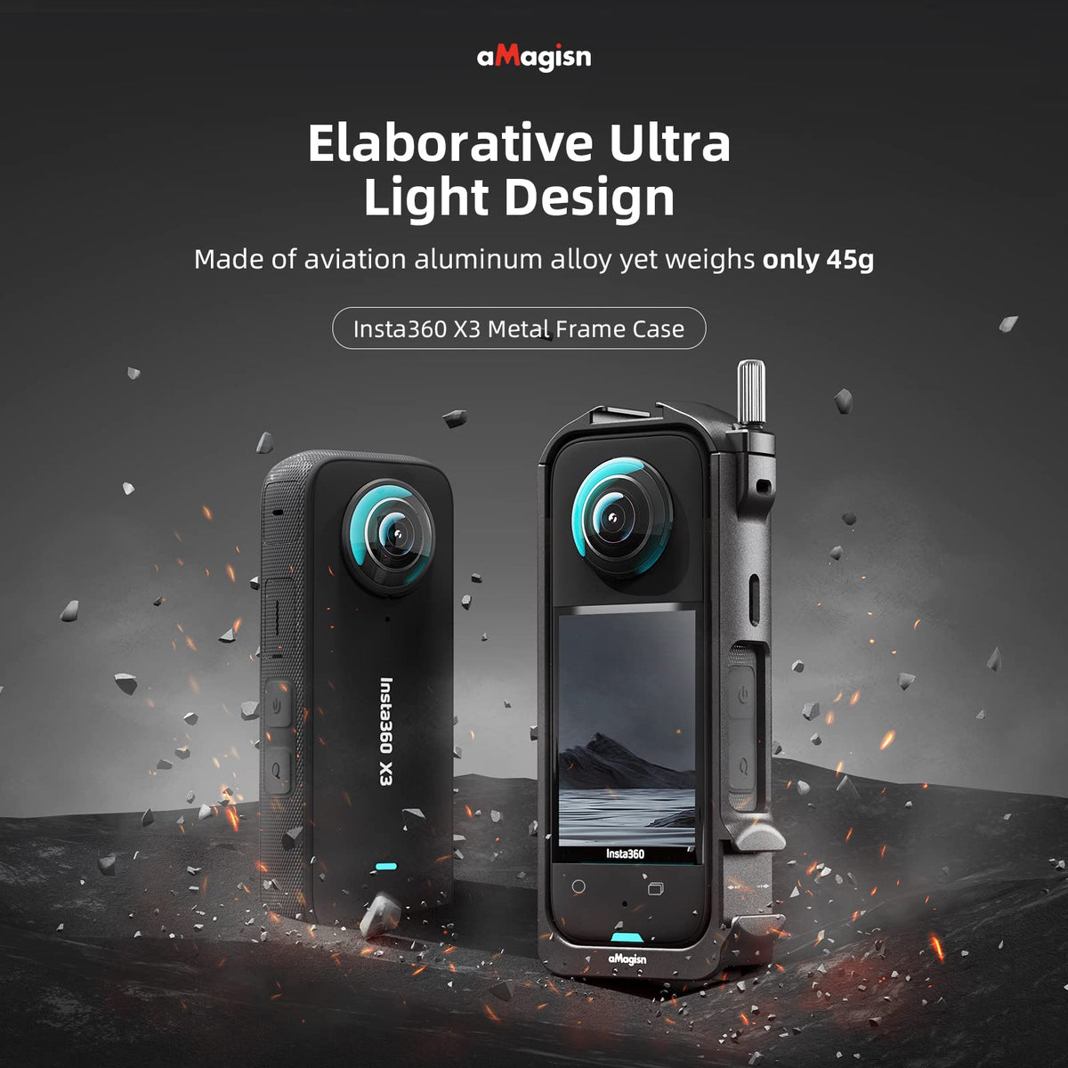 Aluminium Protective Cage with Lens Guards and Screen Protector G6832