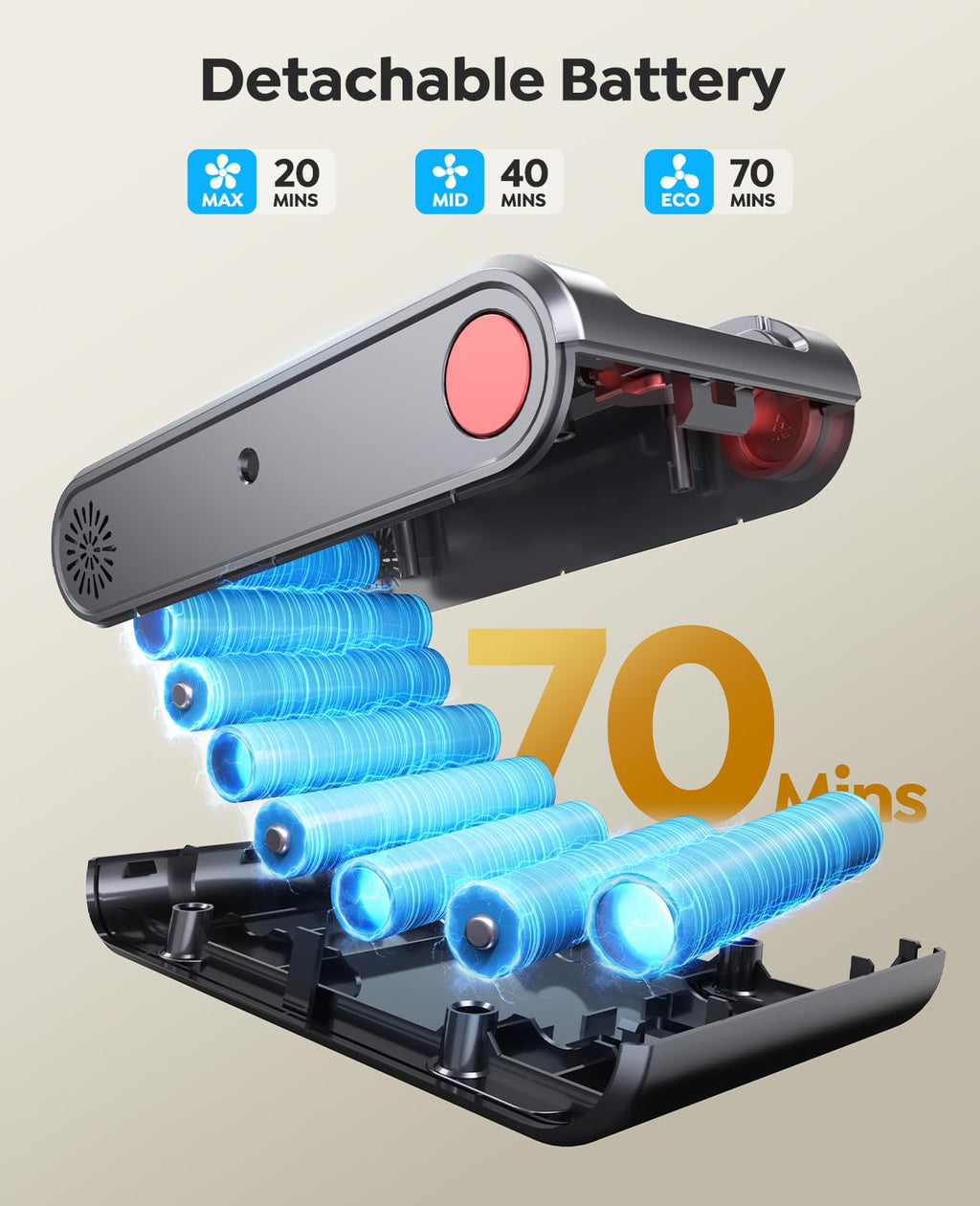 Cordless Stick Vacuum Cleaner 55KPa 650W F497
