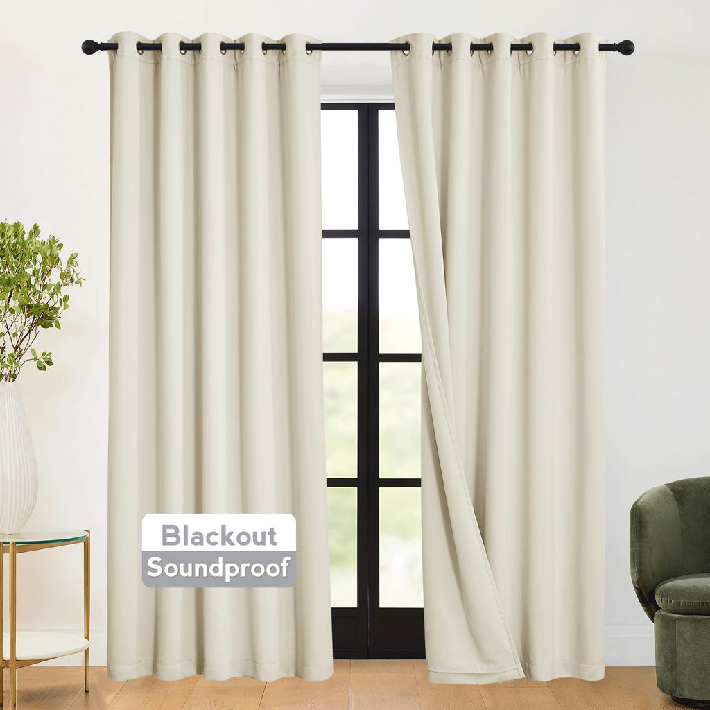 3-in-1 Blackout Room Divider Curtains M4466