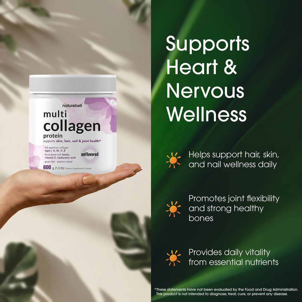 Hydrolyzed Collagen Peptides Protein Powder 600g Unflavored Q402