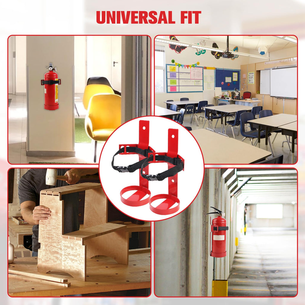 Fire Extinguisher Mount, 2.5LB Adjustable Straps Wall Hanging Holder 2Pcs L502