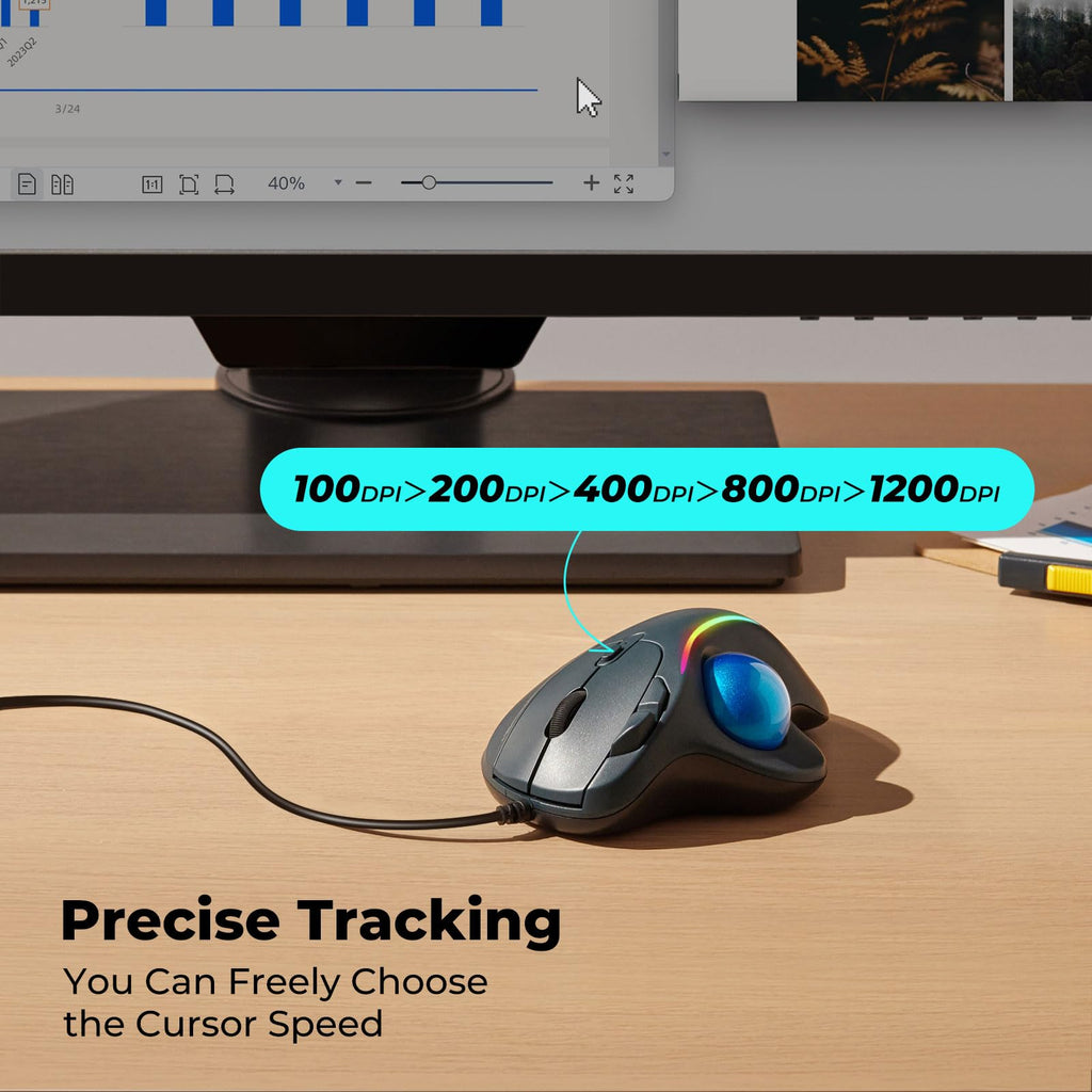 Ergonomic Trackball Mouse C1424