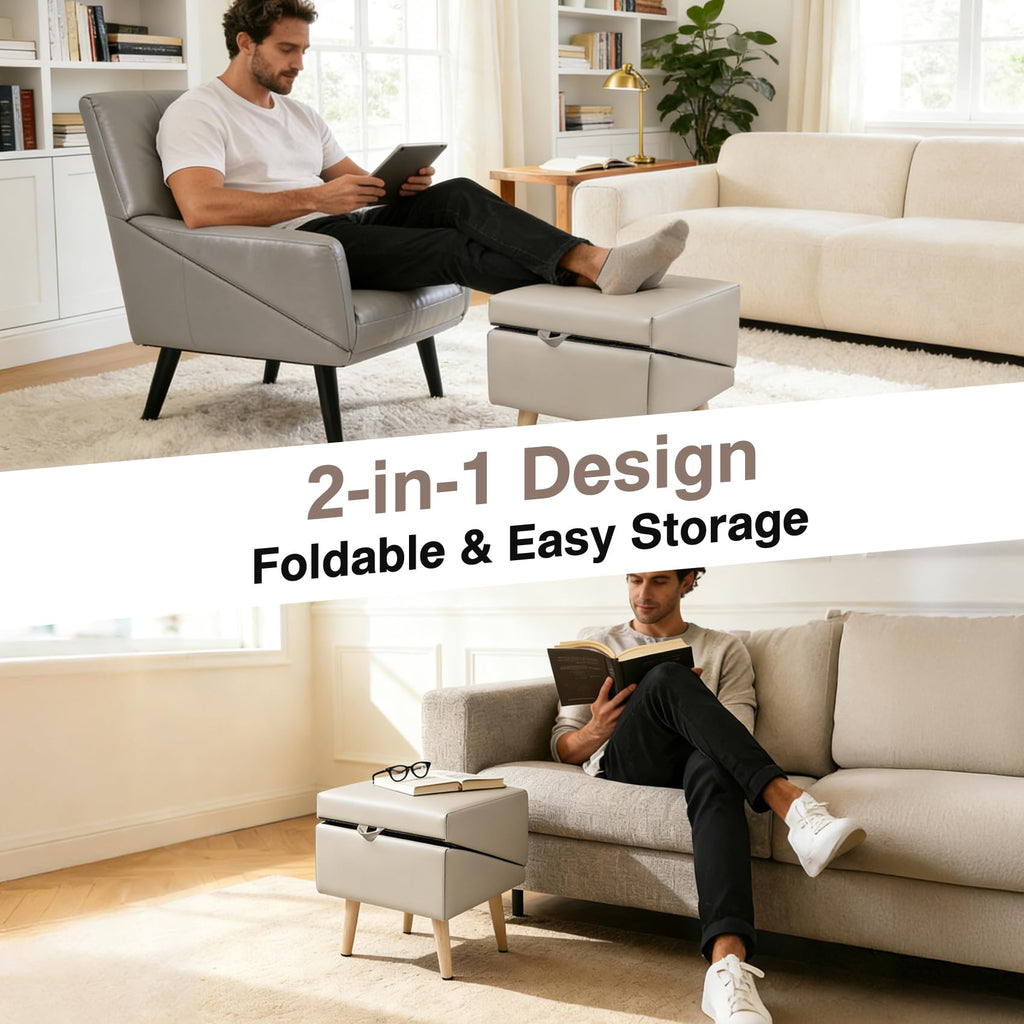 Foldable Non-Slip Wooden Dog Ramp Ottoman C442