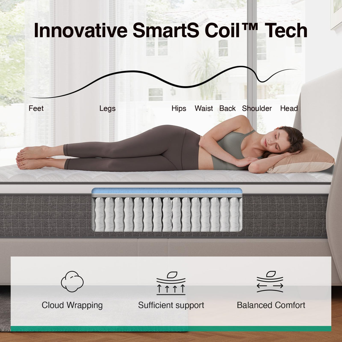 12 Inch Full Size Hybrid Gel Memory Foam Mattress C225890