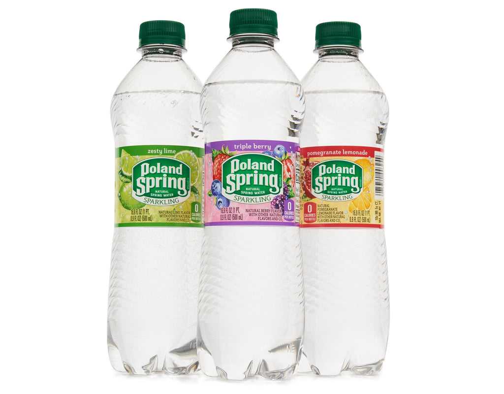 Sparkling Natural Spring Water Variety Pack 24 Half Liter Bottles L29686