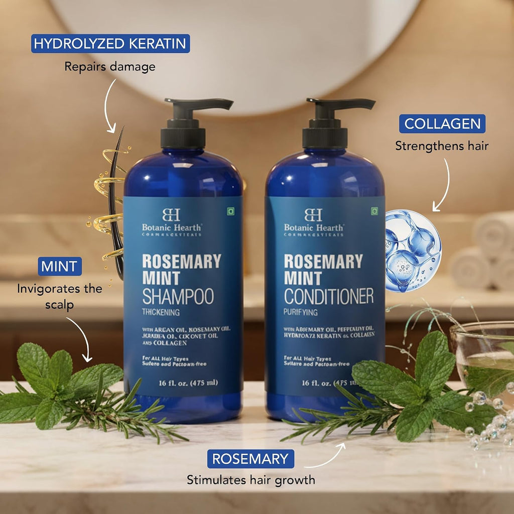 Rosemary Mint Shampoo and Conditioner Set 16 fl oz Y76619