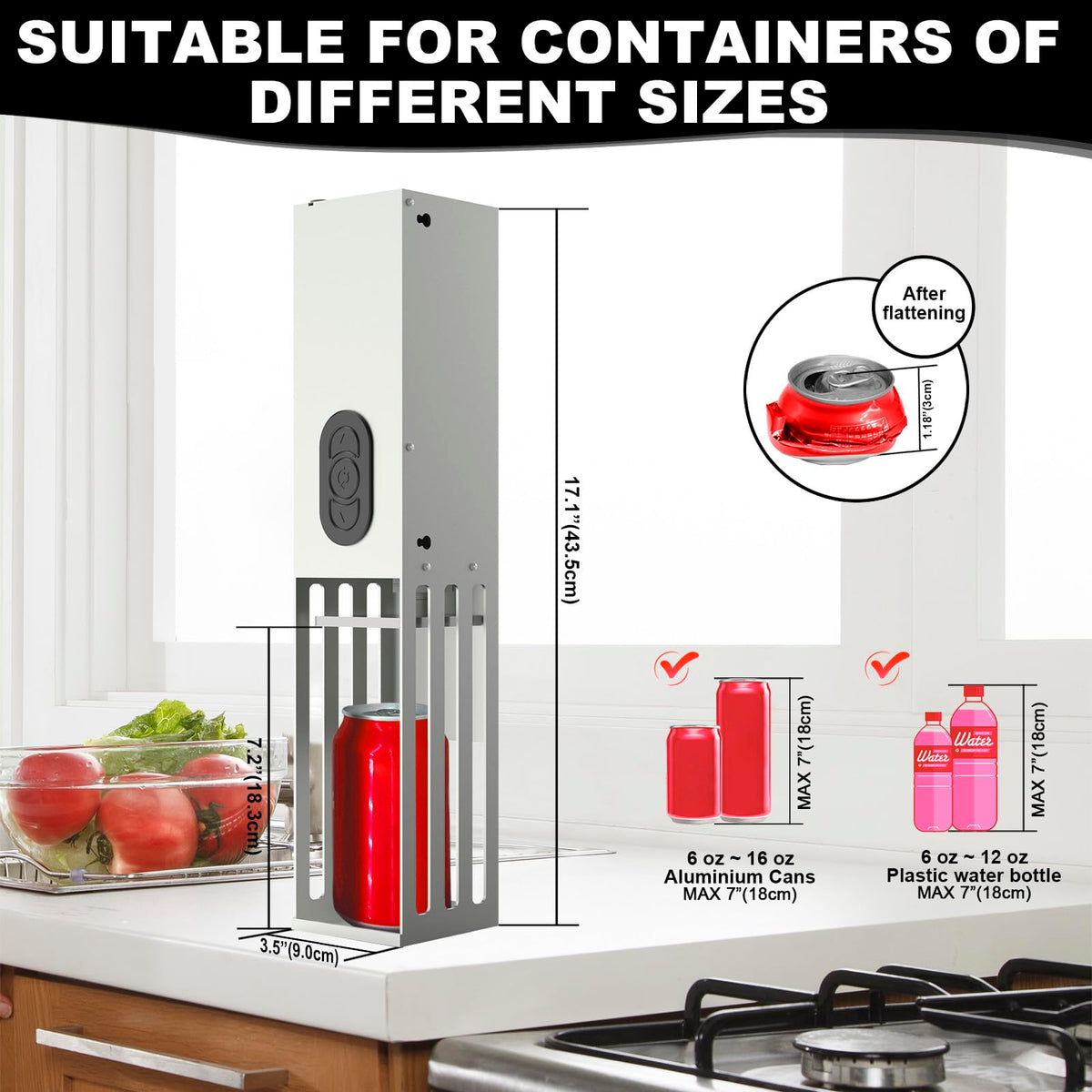 Electric Can Crusher Wall Mounted 12oz & 16oz G442990
