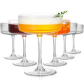 Ribbed Coupe Glasses Set of 6 M282656