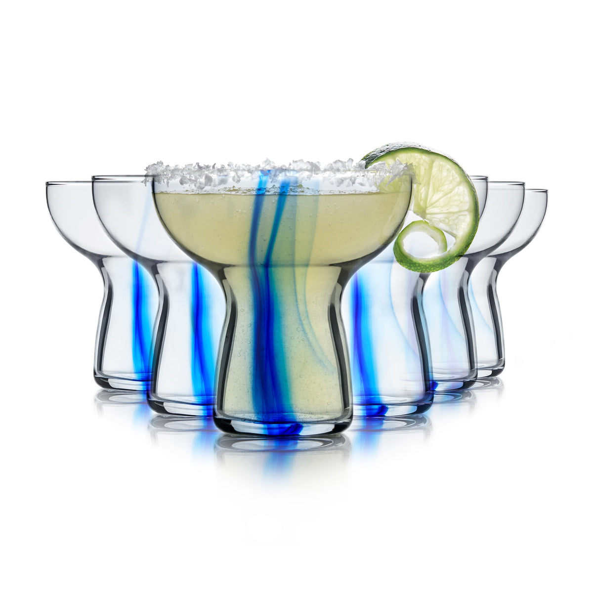 Blue Ribbon Stemless Margarita Glasses Set of 6 K12402