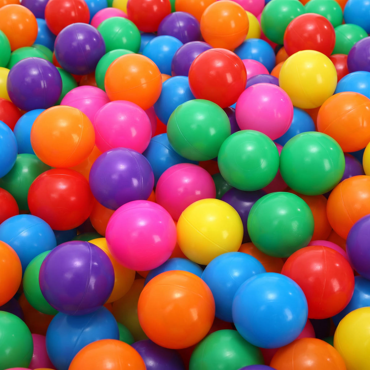 100 Pack 2 Inch Plastic Ball Pit Balls with Storage Bag O192564