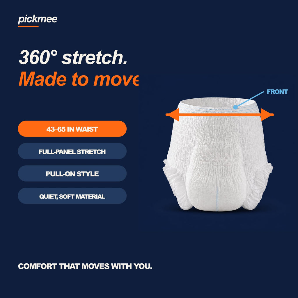 Plus Size Incontinence Underwear, 5XL, 10 Count C25307