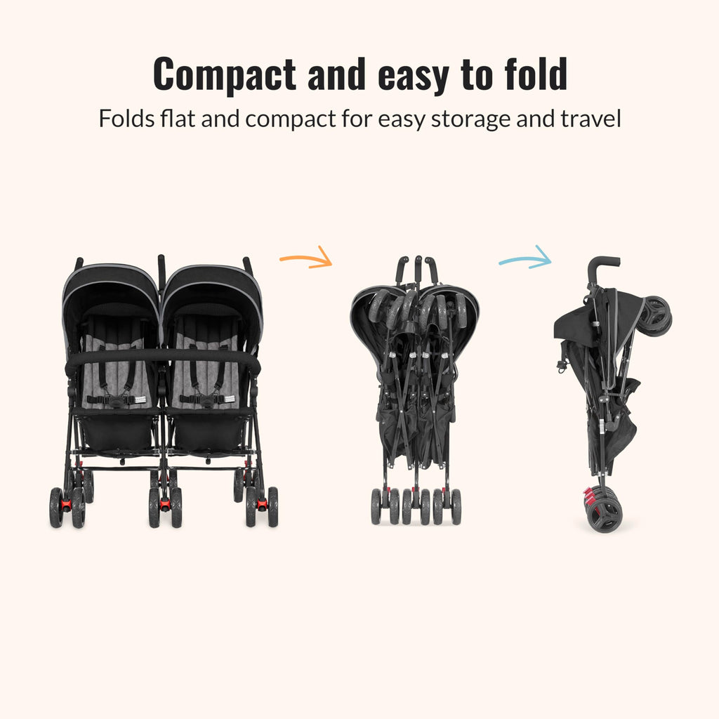 Black Twin Umbrella Toddler Stroller M98705