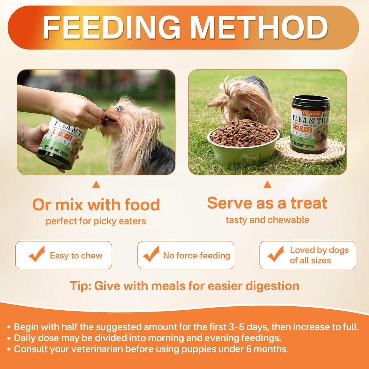 Flea and Tick Prevention for Dogs Chew F249