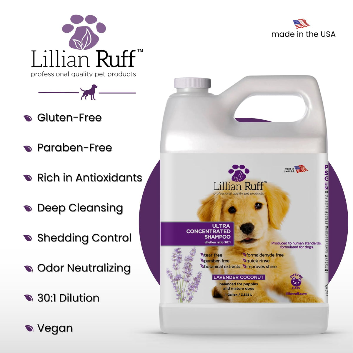 Ultra Concentrated Dog Shampoo 30:1 Dilution Gallon P636