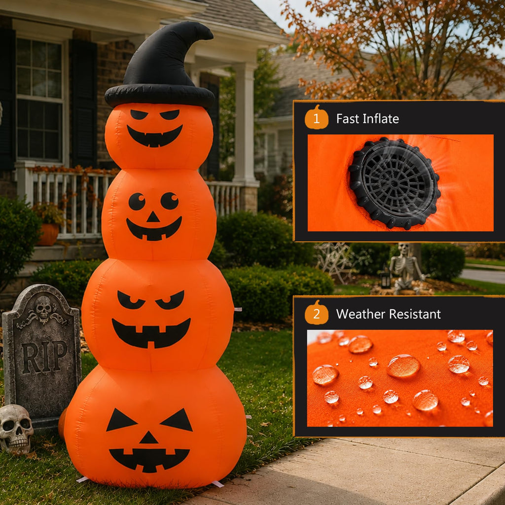 8FT Inflatable Stacked Pumpkins R39921