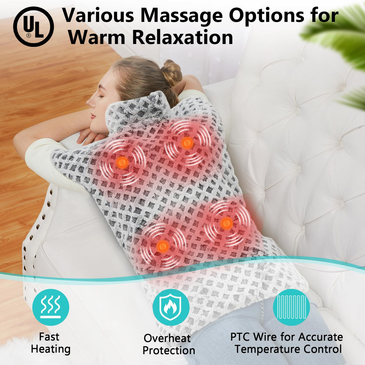 4 Massaging Heating Pad F62353