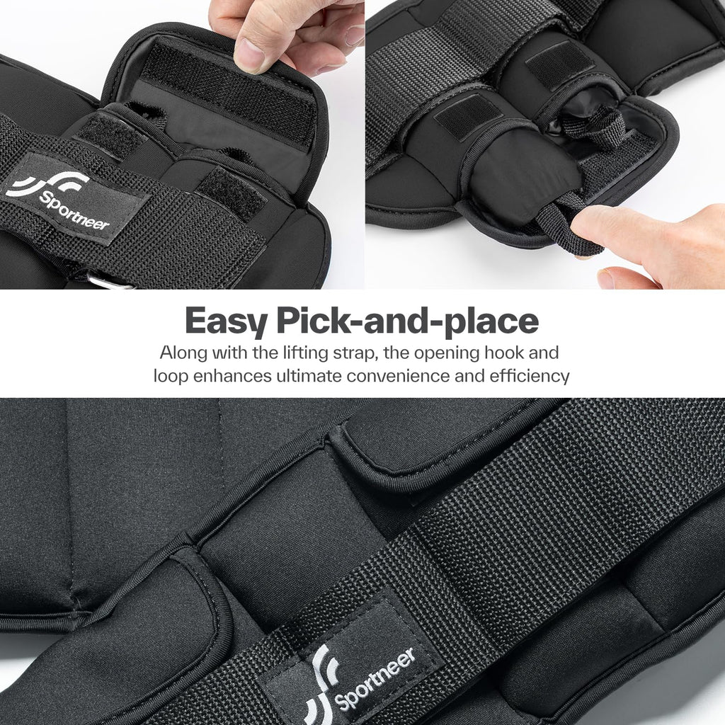 Adjustable Ankle Weights with Removable Weights Q962