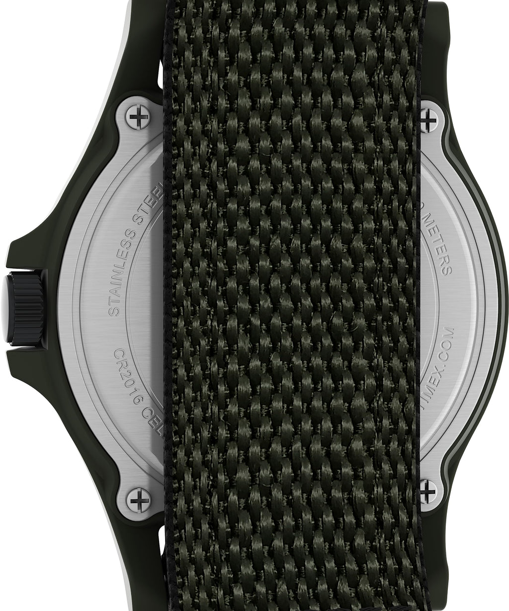Black Fastwrap Cream Dial Green Case Watch R7340