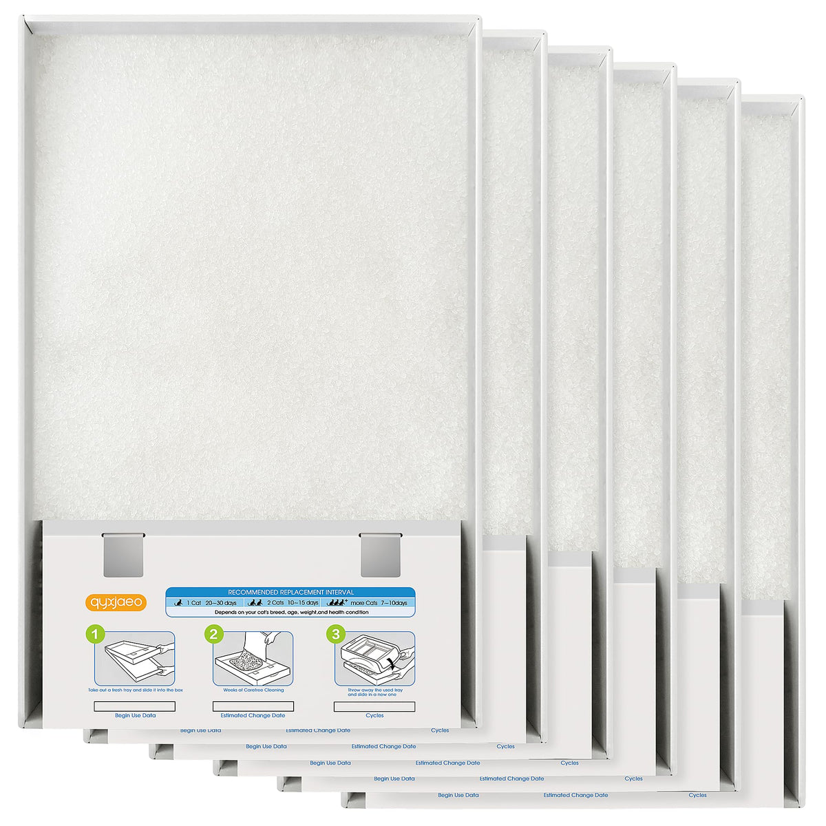 Crystal Cat Litter Tray Refill White 6-Pack R36795