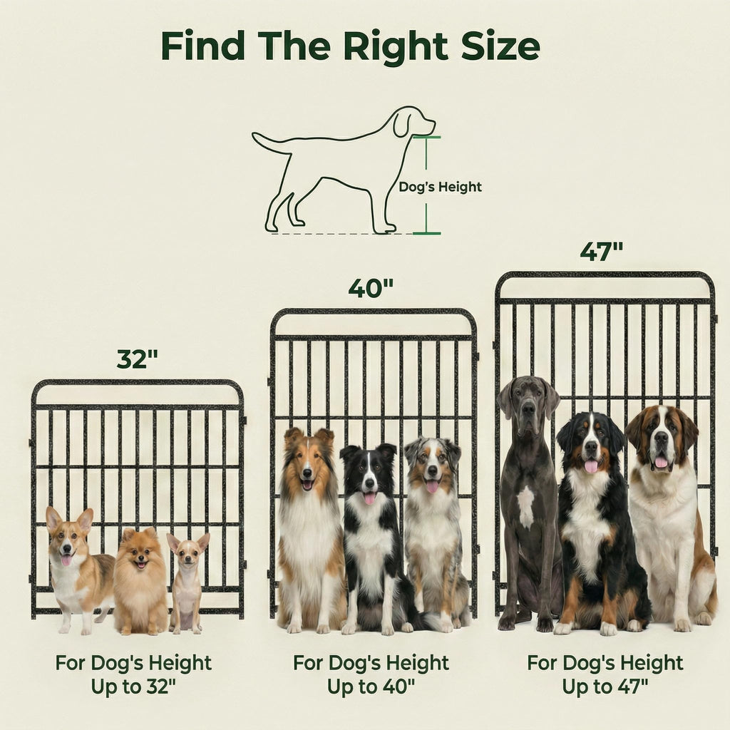 16 Panels 40'' Rustproof Metal Dog Playpen Q7728