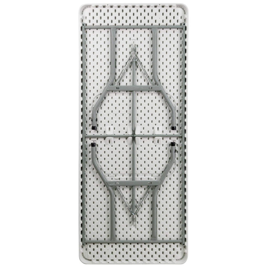 6-Foot White Plastic Folding Table T2957