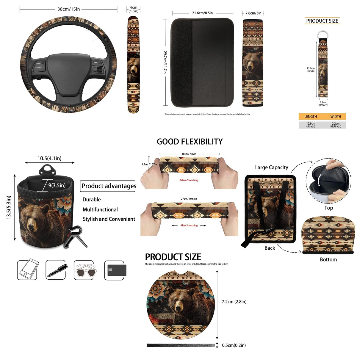 15 Pcs Car Seat Cover Set K62362