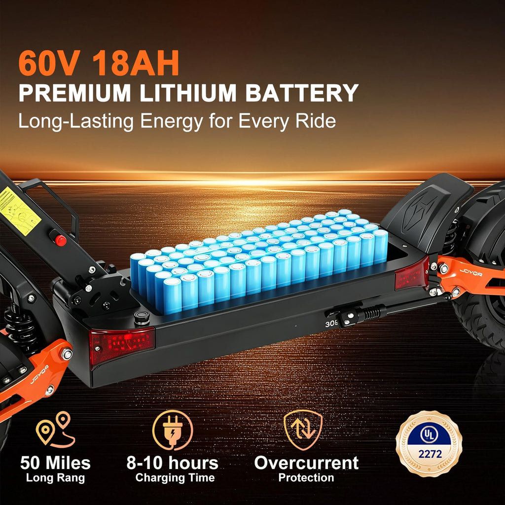 5600W Motor 46 MPH 27Ah Battery 10" Off Road Foldable Electric Scooter W394549