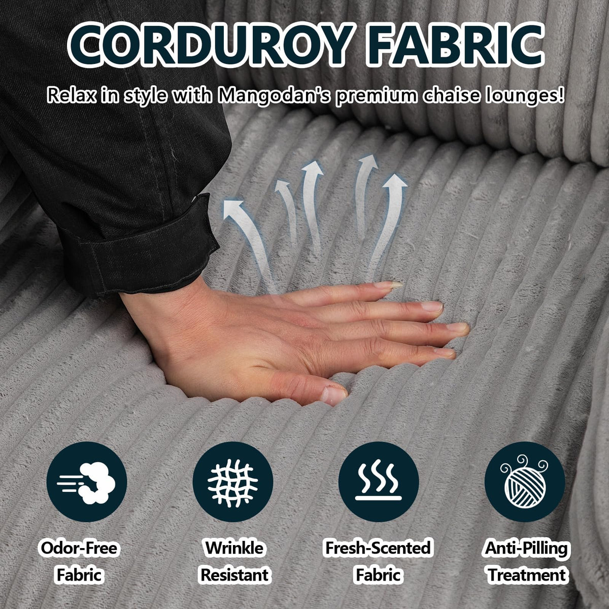 360° Swivel Rocking Corduroy Recliner F9234