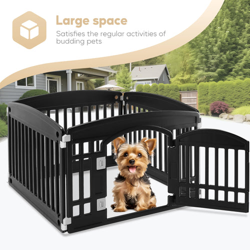 24" 4-Panel Black Dog Playpen Z8431