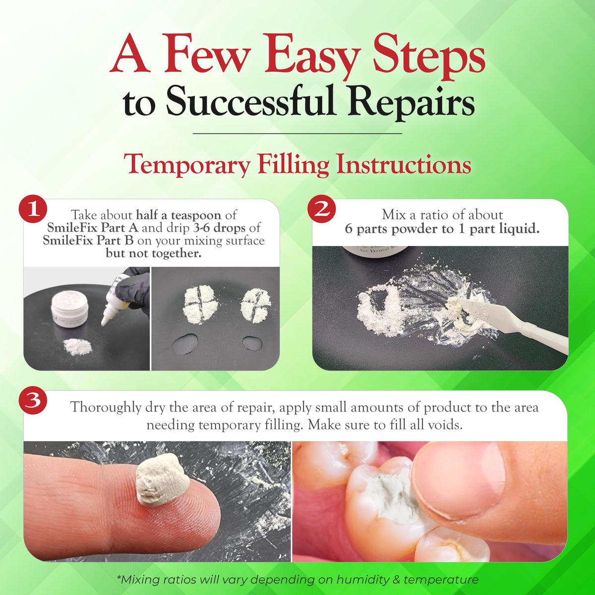 Dental Cement & Filling Repair Kit X42729