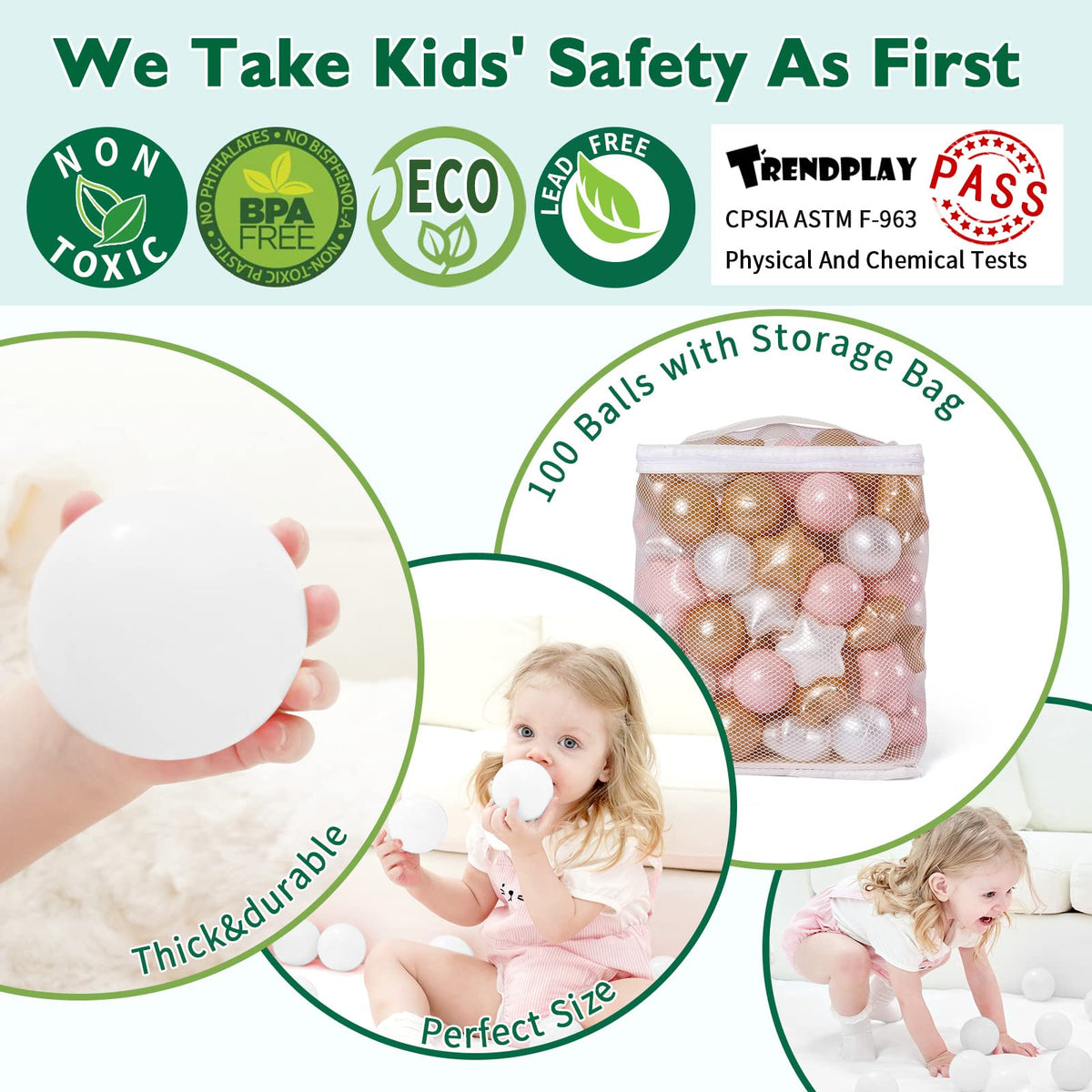 50 100 200 Count Star Ball Pit Balls Non-Toxic Plastic U62990