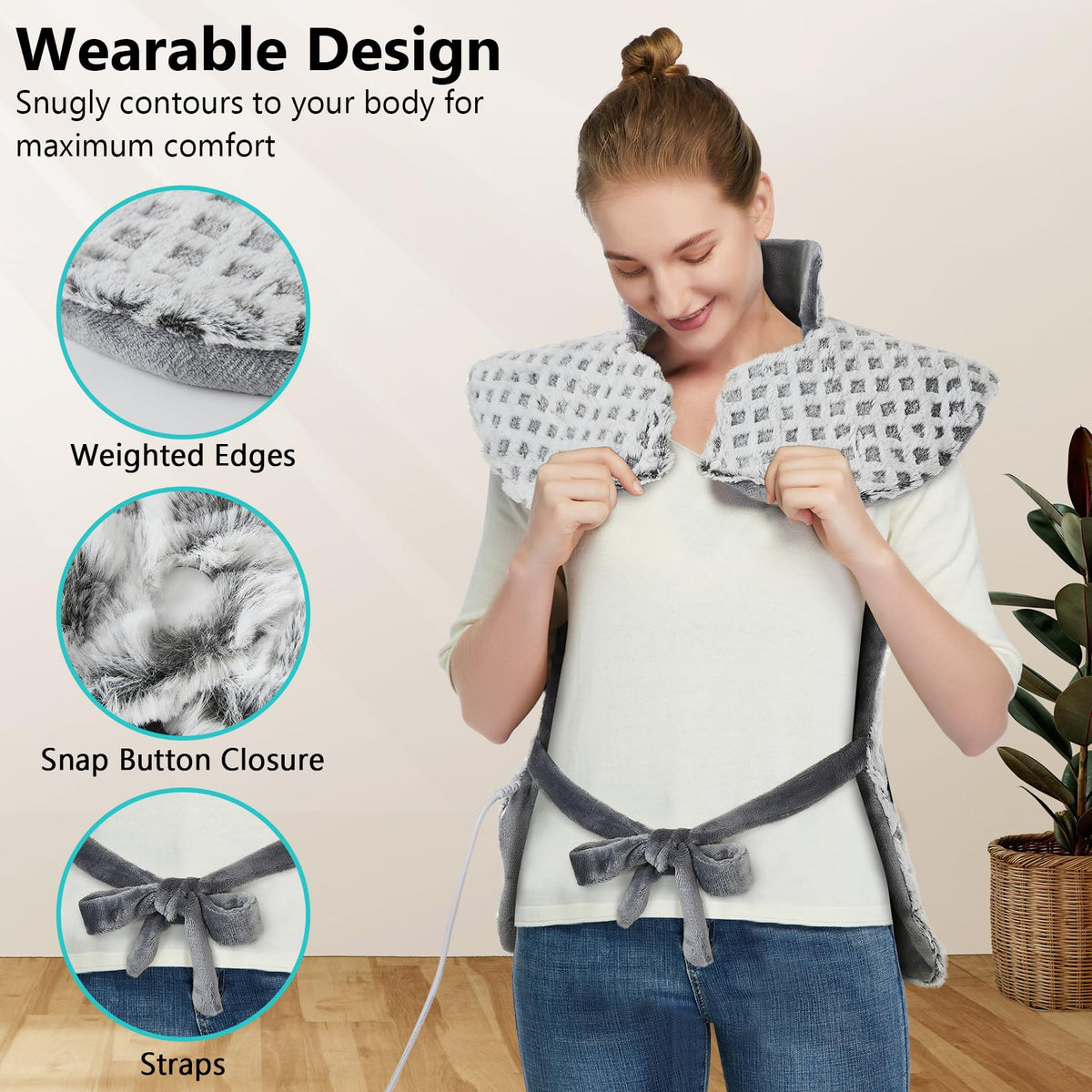 4 Massaging Heating Pad F62353