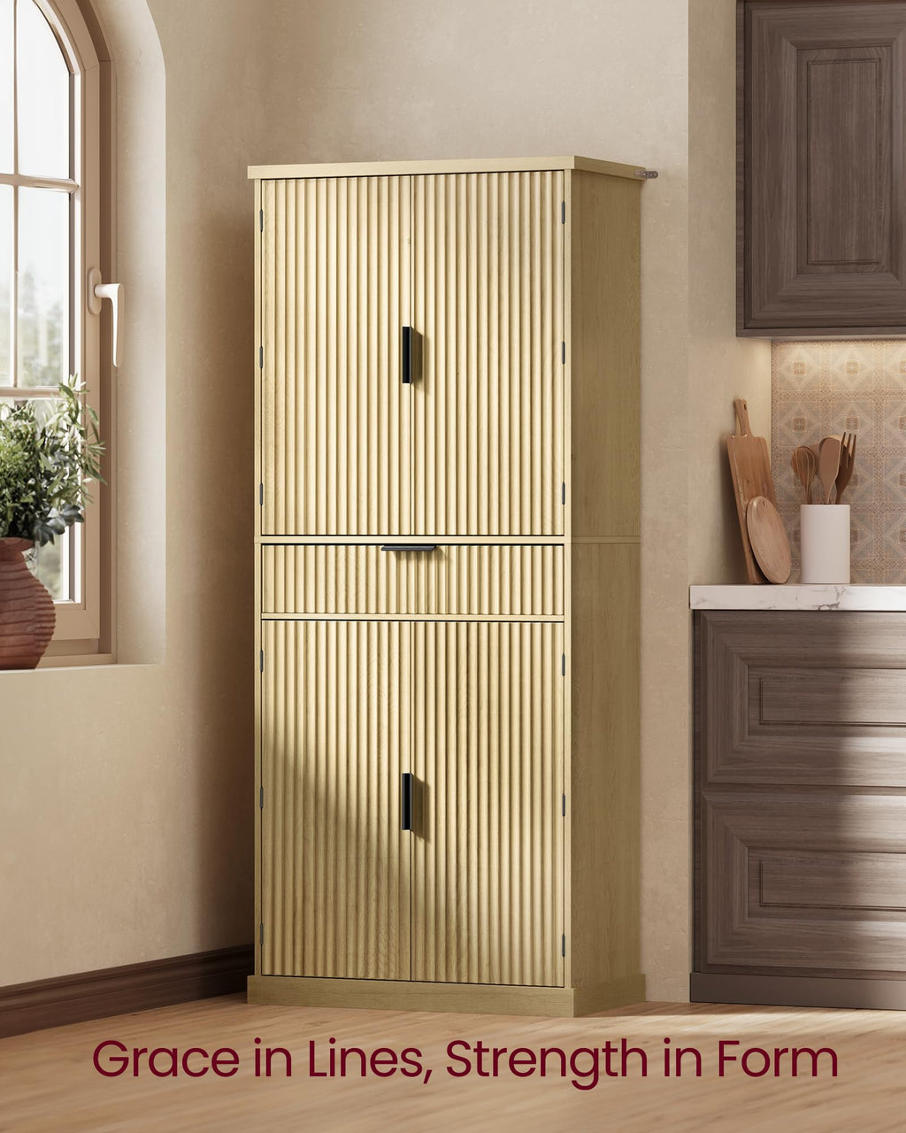 Freestanding Tall Cabinet with Drawer X178886